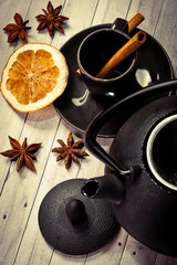asian tea set (Green tea, anise, cinnamon,orange, flower) 