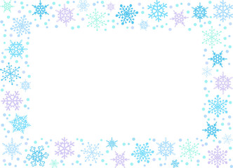 Rectangle backround with snowflakes