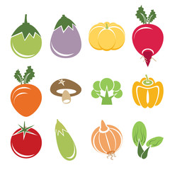 Vegetable icon set