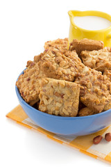 sweet cookies on white