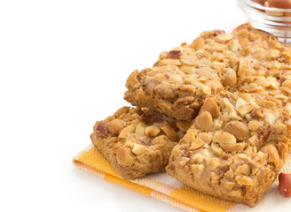 sweet cookies on white