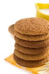 sweet cookies on white