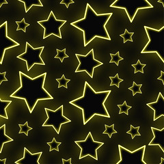Obraz premium Seamless neon stars background