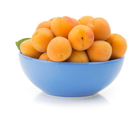 apricot on white background