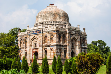 Lodi Gardens. Islamic Tombin landscaped gardens.New Delhi,India