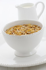 Delicious and healthy muesli cereal