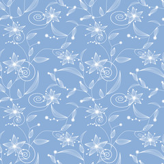 Seamless abstract floral pattern