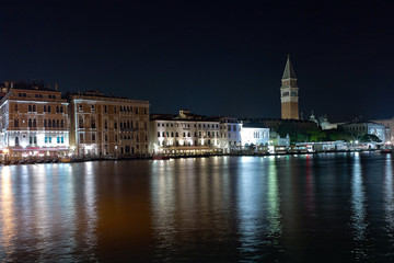 Fototapeta premium The Light of Venice Long exposure By Night.