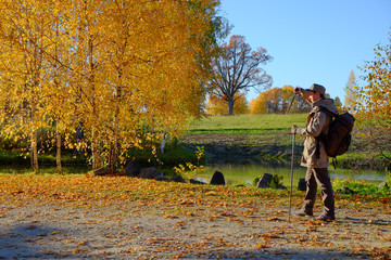 Walking in autumn