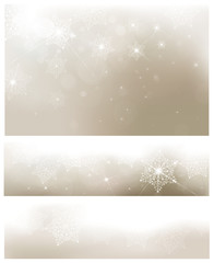Vector banners and background for Christmas design.