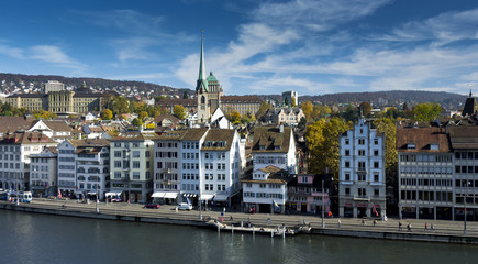 Zurich on a bright autumn day