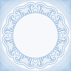 Greeting card with oriental pattern