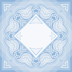 Patterned floor tile in oriental style.