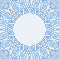 Greeting card with oriental pattern