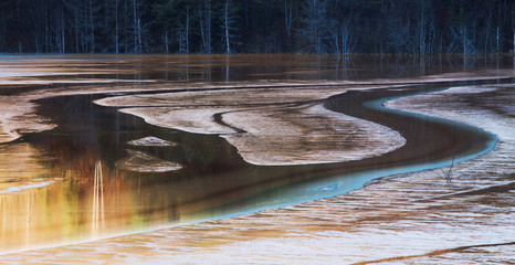 Water pollution of a copper mine exploitation