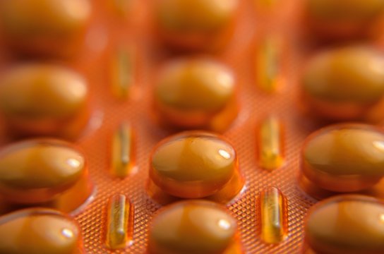 Several yellow tablets