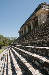 The palace,ancient Mayan city of Palenque (Mexico)