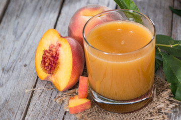 Fresh made Peach Juice