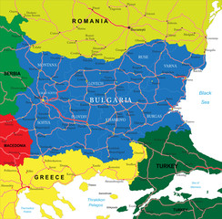 Obraz premium Bulgaria map