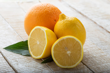 Lemon and orange