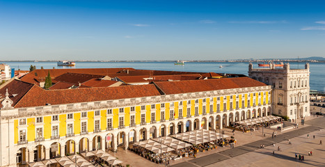 Obraz premium Lisbonne, place du commerce au Portugal