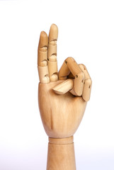 Wooden  hand sign number two