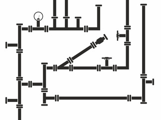 Seamless background of water pipeline