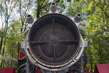 MIG-15 jet engine, which is used toextinguish oil well fire