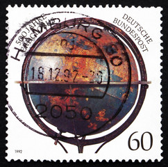 Postage stamp Germany 1997 Nuremberg Globe of Martin Behaim