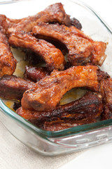 Roast pork ribs