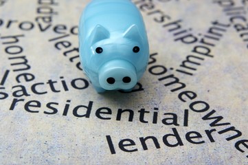 Piggy bank and home concept