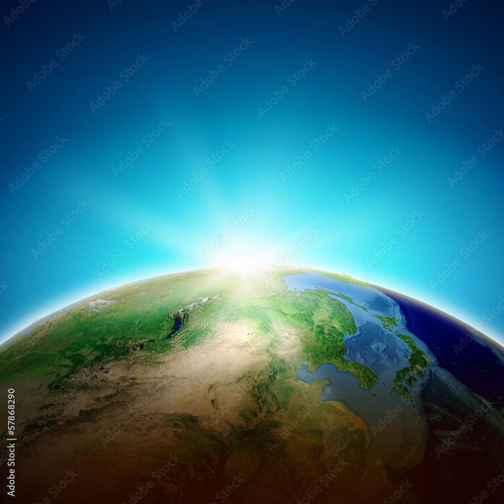 Wall mural sunrise