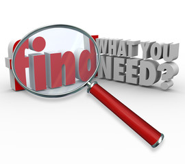 Find What You Need Magnifying Glass Searching for Information