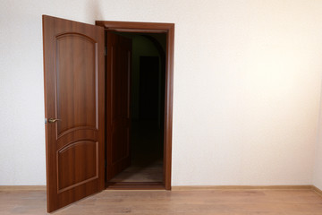 Double doors in empty room