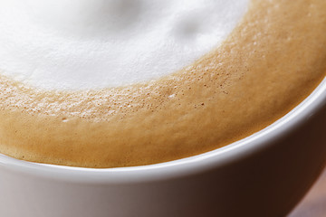 close up photo of dry foam on cappuccino