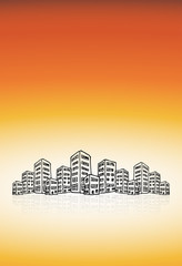 Cityscape sketch for your design