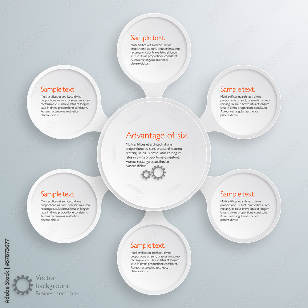 Canvas Prints infographics vector background 6-step process