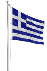 Fototapeta premium 3D Greek flag (clipping path included)