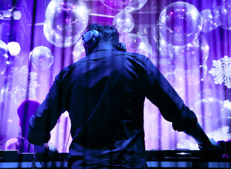 Dj playing the track