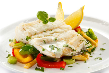 Fish dish - fish fillet and vegetables