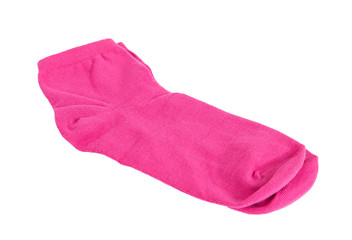 Pair of fashionable socks isolated on white background