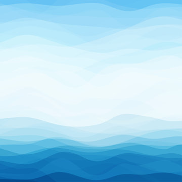 Abstract Blue Wavy Background