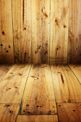 Old wood of oak color.
