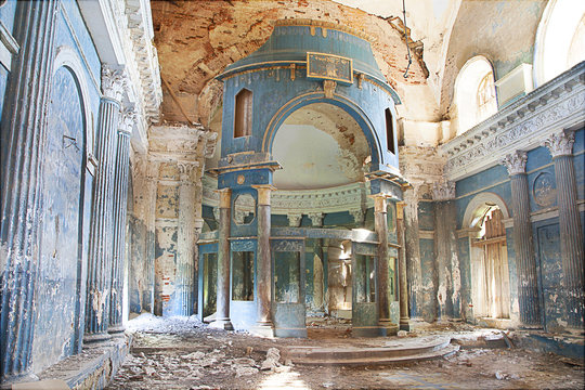 collapsed church