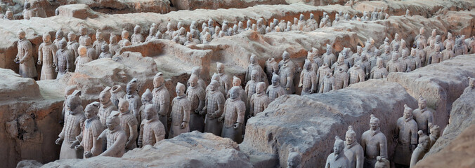 Guerriers en terre cuite à Xian, Chine