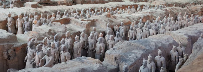 Papier Peint photo Lavable Chine Guerriers en terre cuite à Xian, Chine