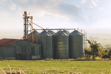 landscape with silo