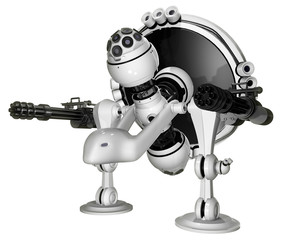 Naklejka premium Battle machine of future
