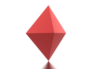Red polygonal element rendered