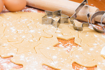 The process of baking homemade cookies.